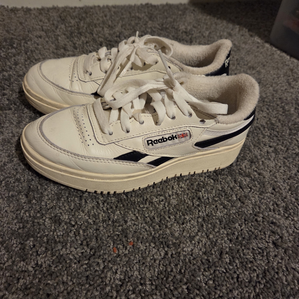 Reebok Classic White and Black Shoes